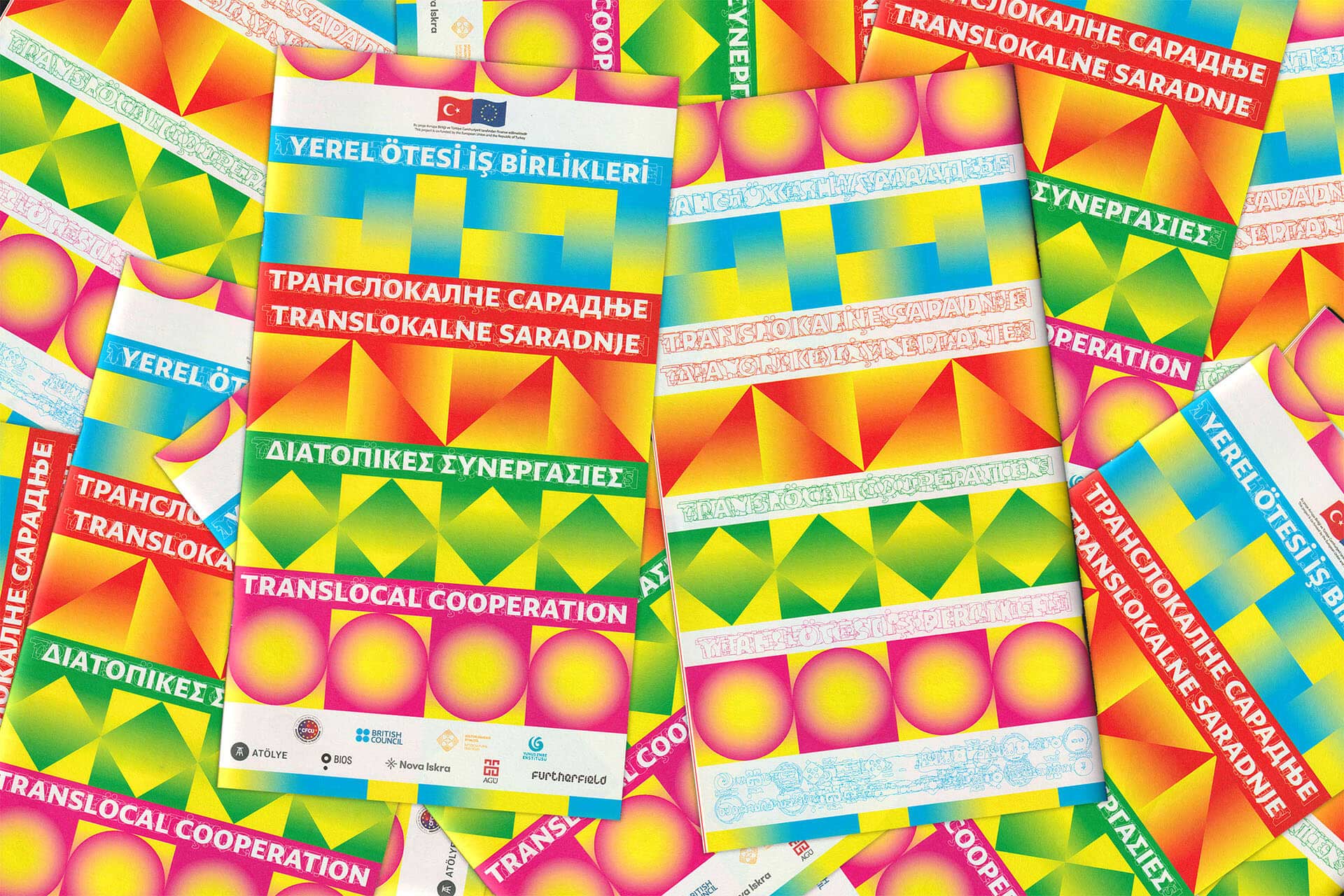 A collection of book covers scattered overlapping in a playful manor